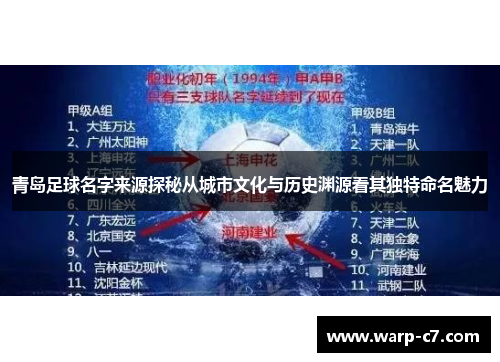 青岛足球名字来源探秘从城市文化与历史渊源看其独特命名魅力